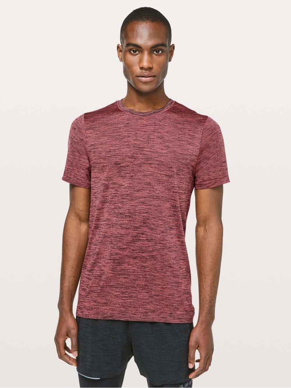 Lululemon Metal Vent Tech Surge Short Sleeve Obsidian / Brick Rose